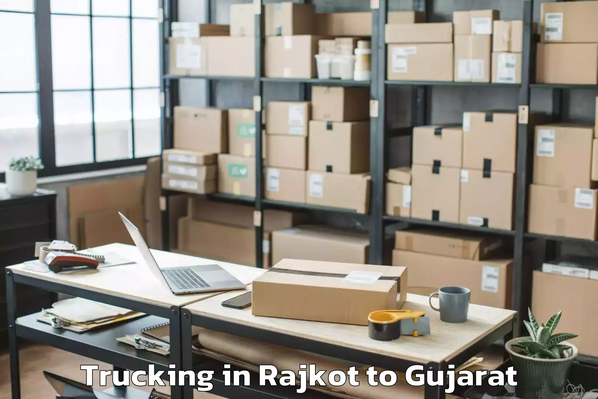 Top Rajkot to Dhrangadhra Trucking Available